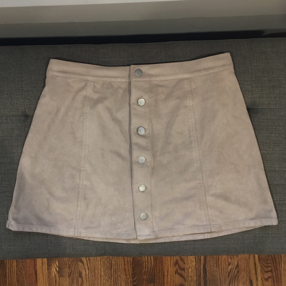 Express Beige A-Line Skirt - Size 10